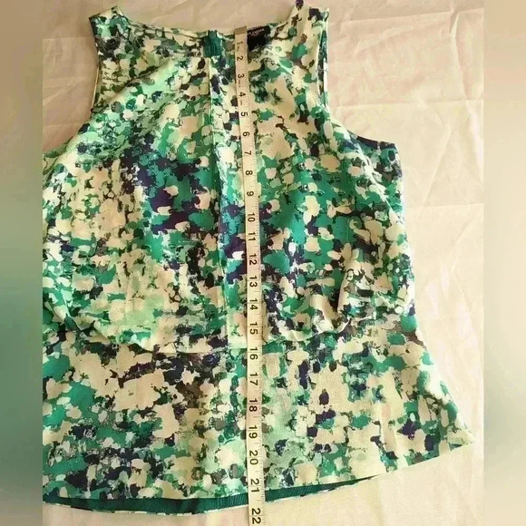 ANN TAYLOR Women's Polyester Sleeveless Blouse Multicolor Floral 4 - Picture 10 of 12